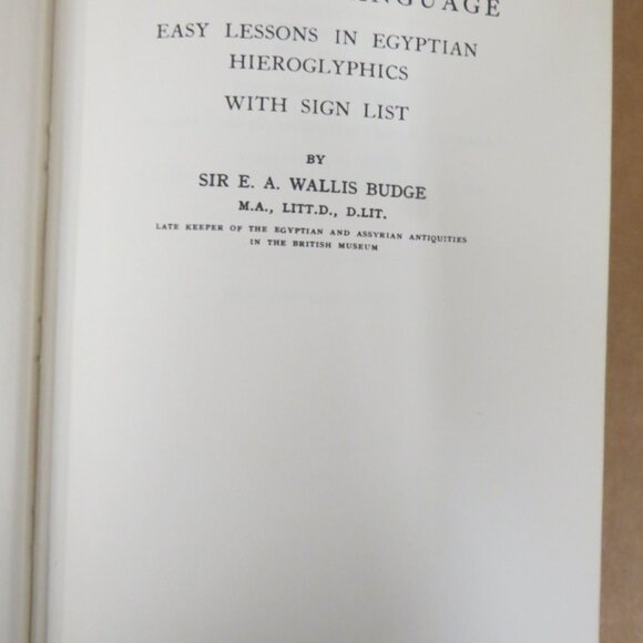 Egyptian Language - Easy Lessons In Egyptian Hieroglyphics Wallis Budge 1973 HC - Picture 10 of 15